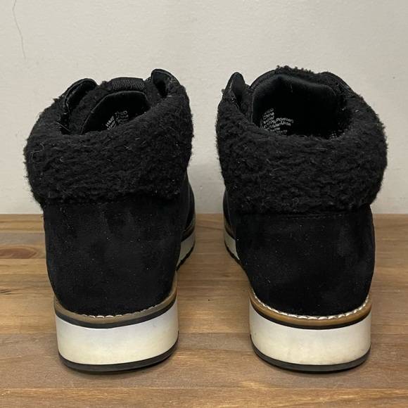 Sonoma Eco Katherina 2 Black Faux Fur Trim Ankle Lace Up Boots Women’s Size:7M - Picture 4 of 6